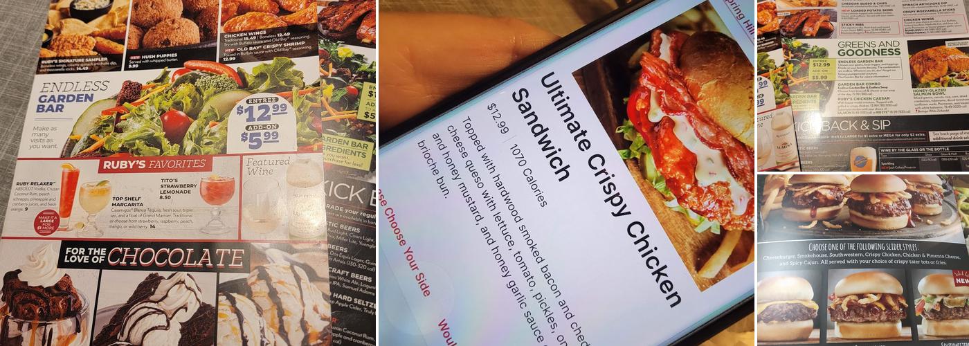 Ruby Tuesday Menu