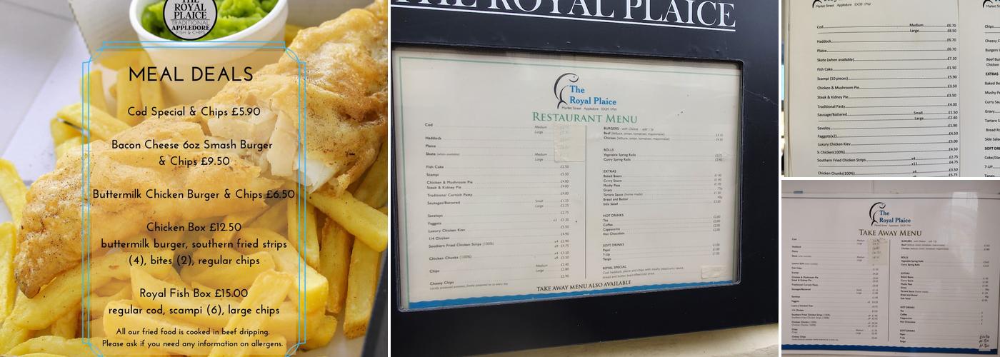 The Royal Plaice Menu