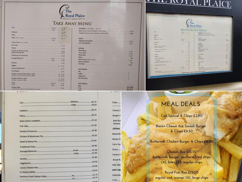 The Royal Plaice Menu