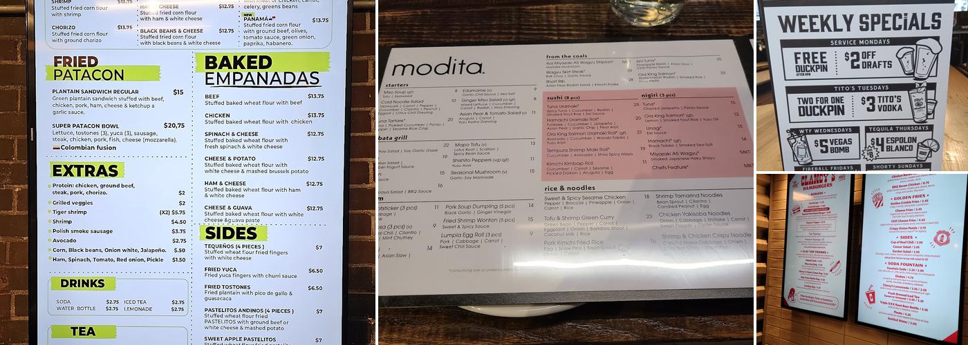 Bottleworks District Menu