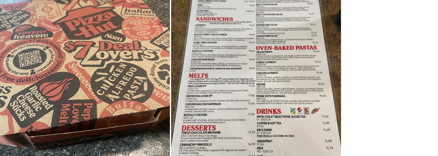 Pizza Hut Menu