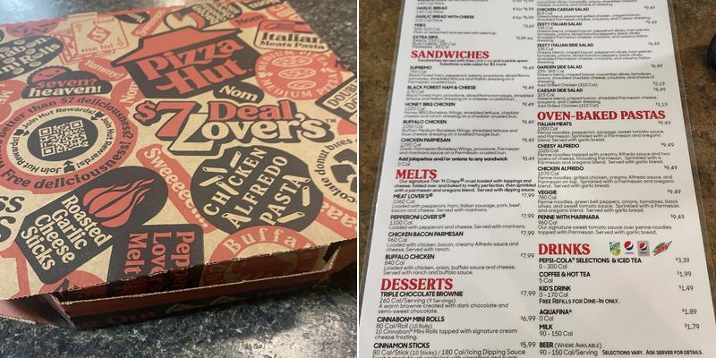 Pizza Hut Menu