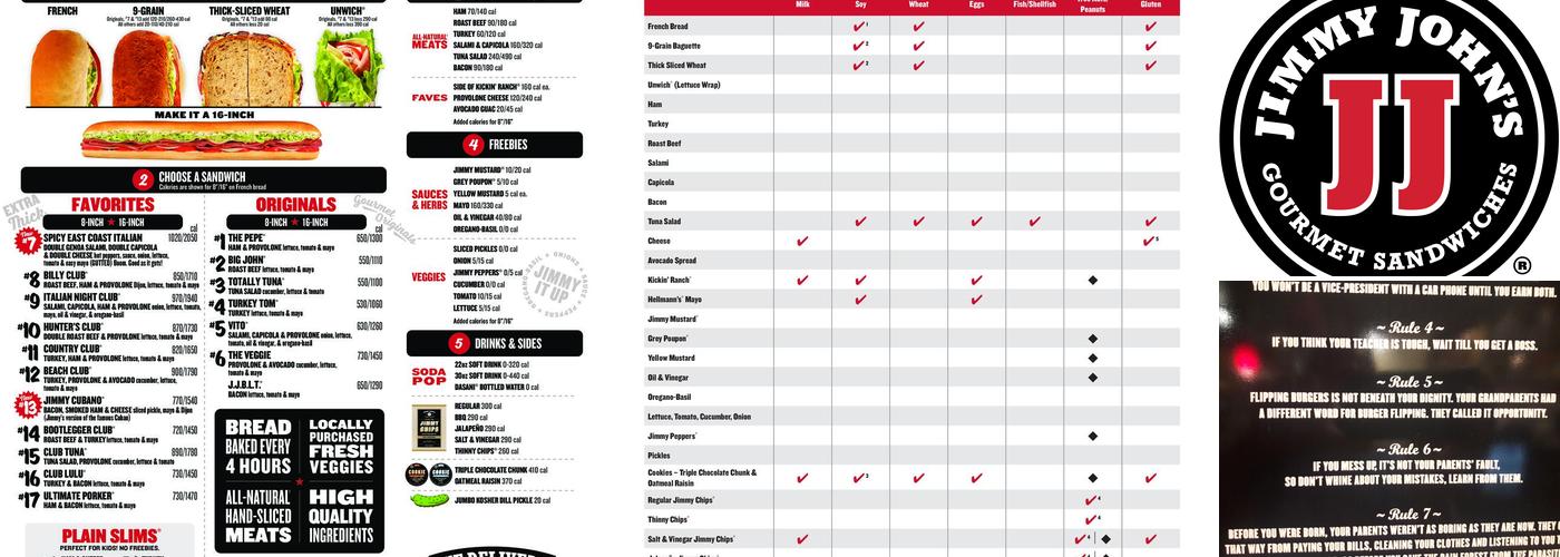 Jimmy John's Menu
