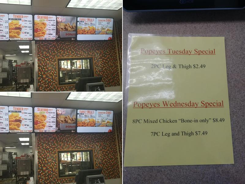 Popeyes Louisiana Kitchen Menu