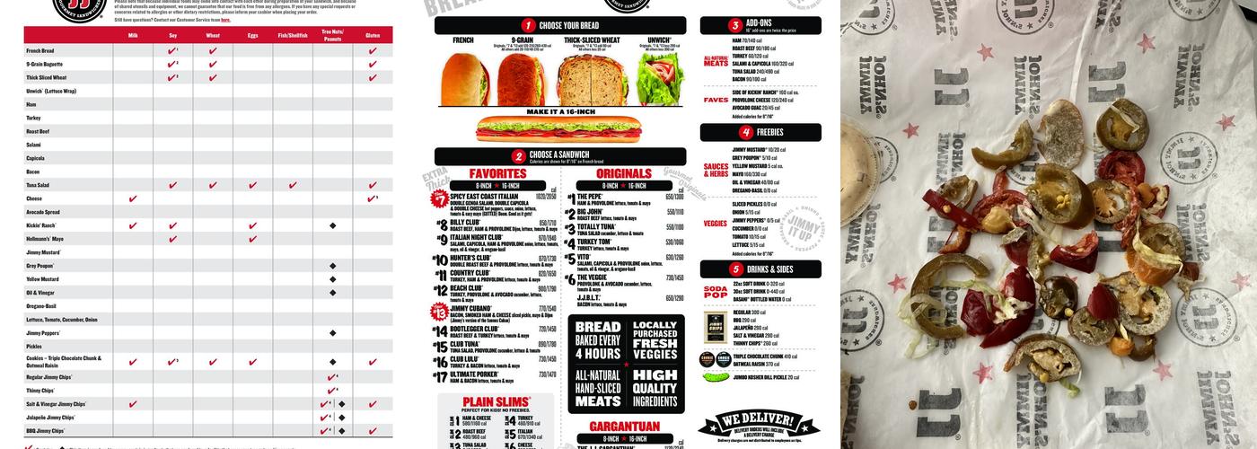 Jimmy John's Menu