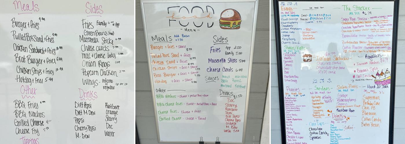 DeWaele’s Ice Box Walnut Menu