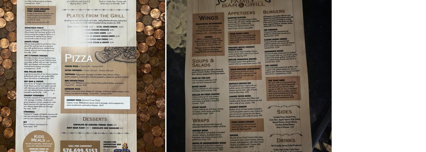 Johnson's Tavern Inc Menu