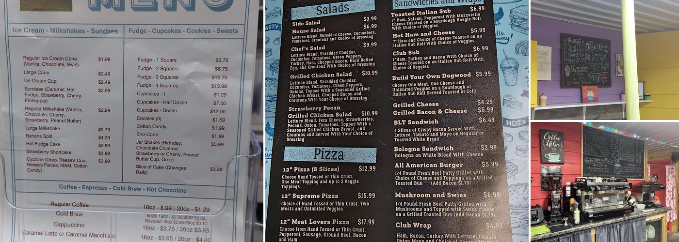 Dale Hollow Sweets Menu