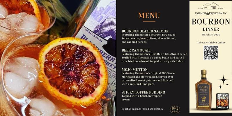 The Bard Distillery Menu