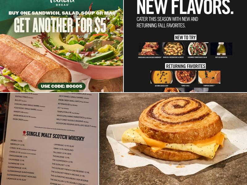 Panera Bread Menu