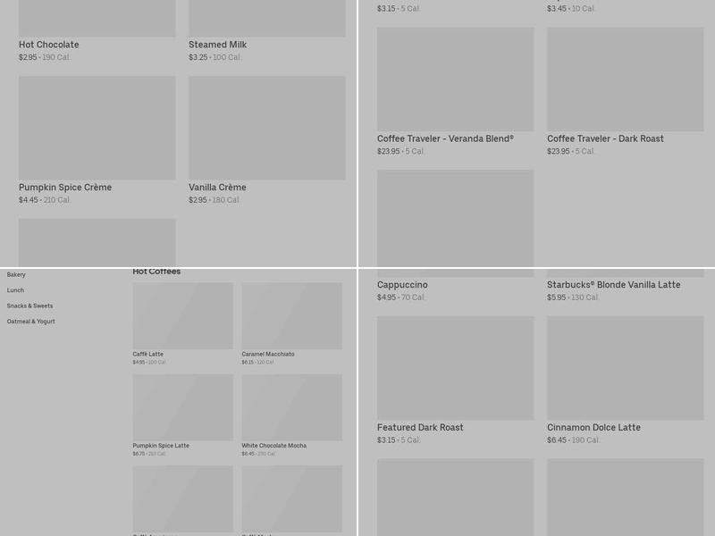 Starbucks Menu