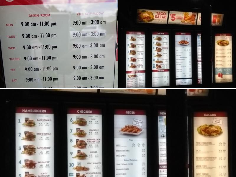 Wendy's Menu