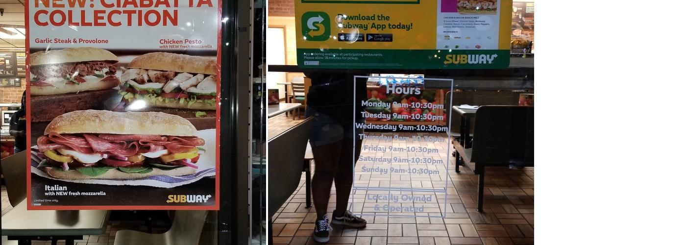 Subway Menu