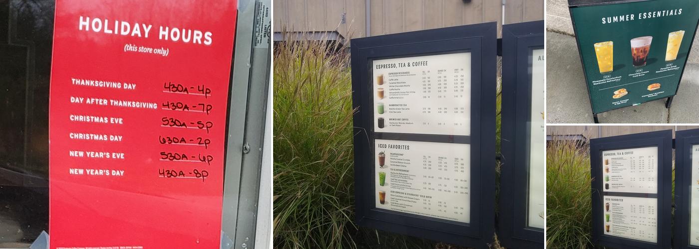 Starbucks Menu