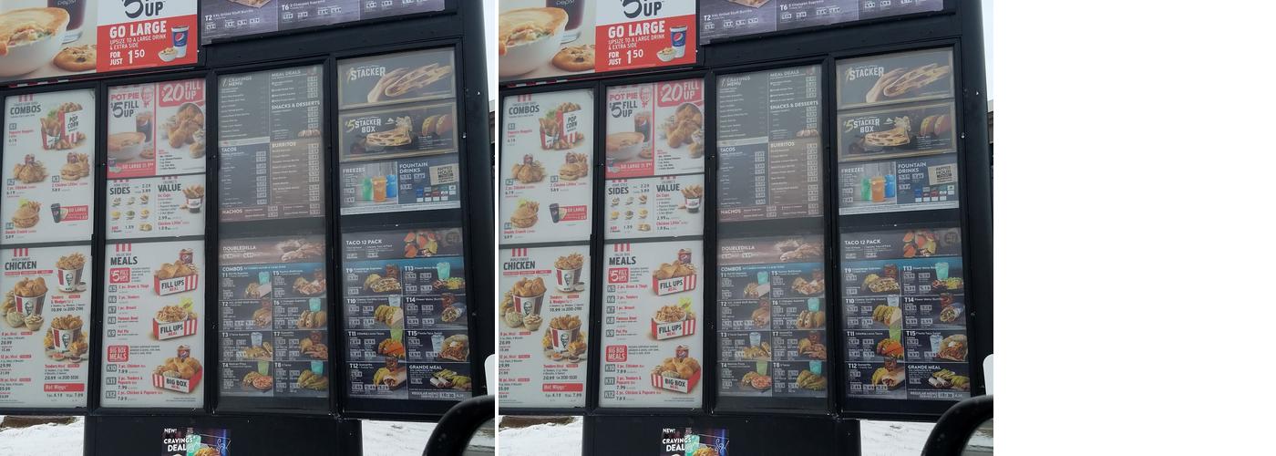 KFC Menu