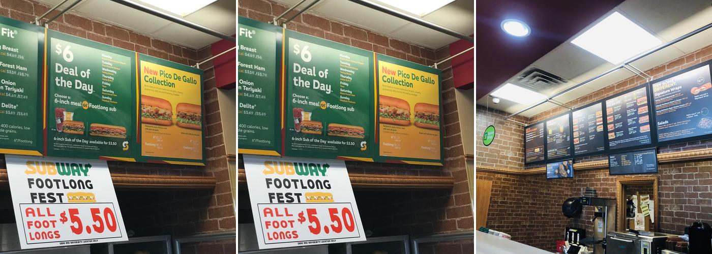 Subway Menu