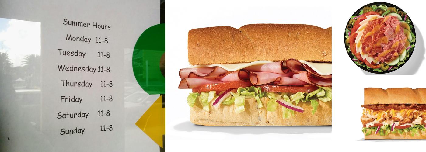 Subway Menu