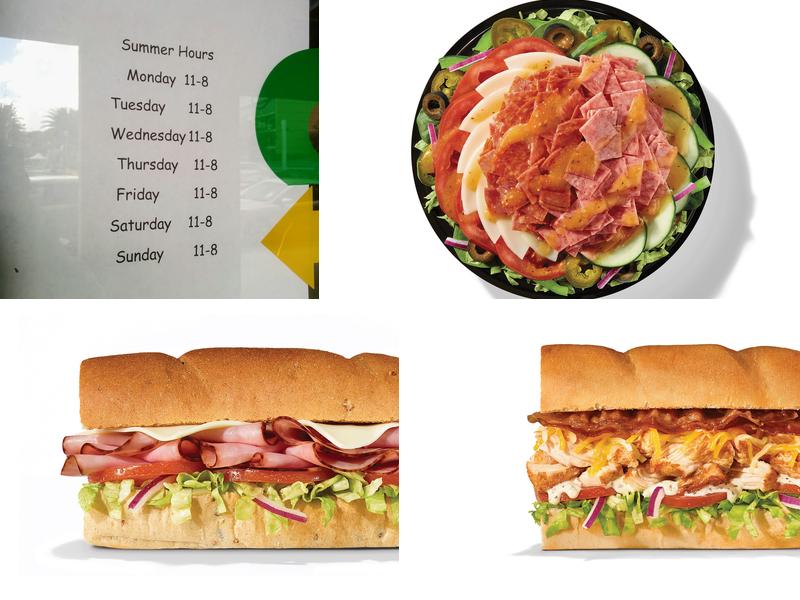 Subway Menu