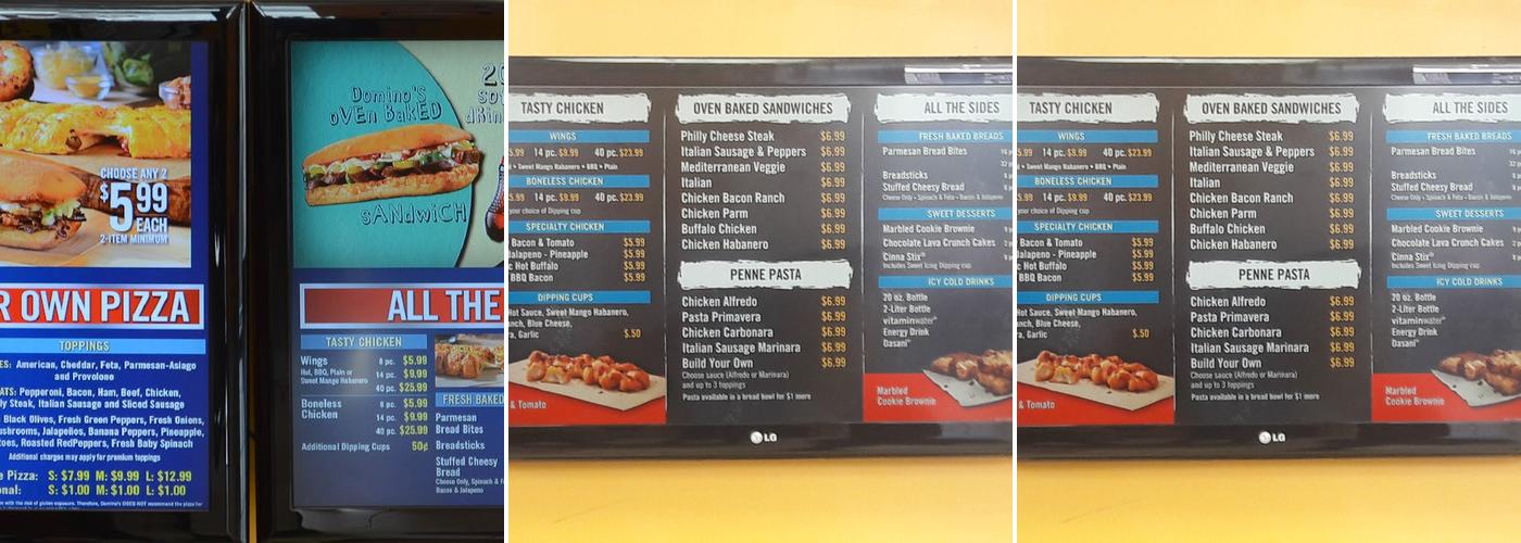 Domino's Pizza Menu