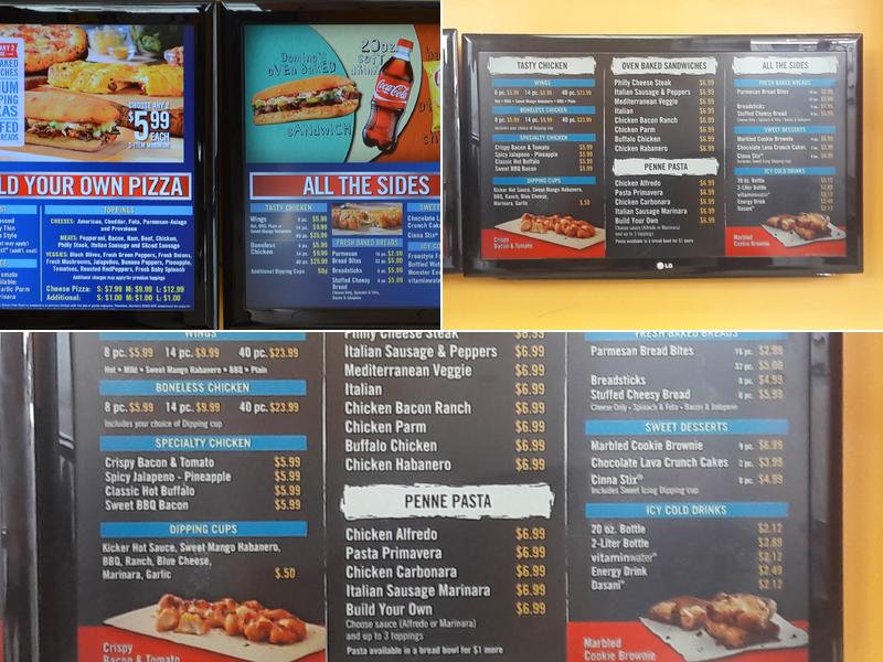 Domino's Pizza Menu
