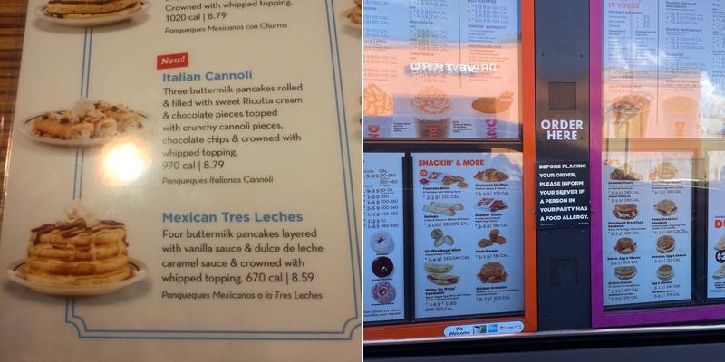 Dunkin' Menu