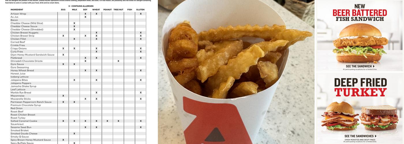 Arby's Menu