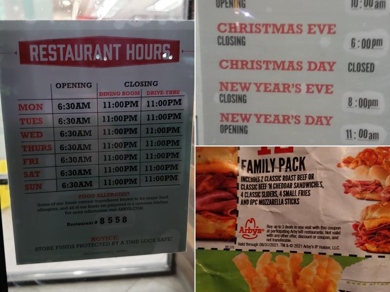 Arby's Menu