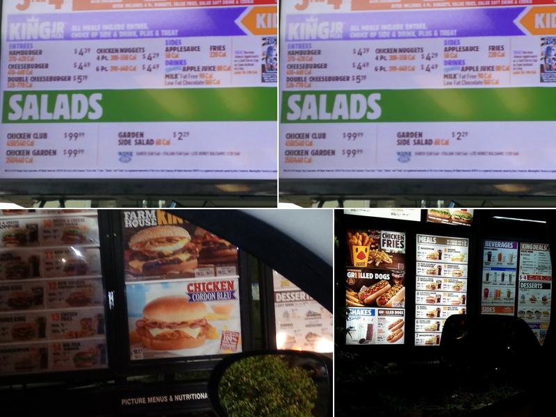 Burger King Menu