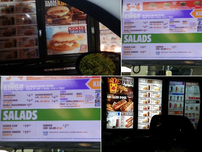 Burger King Menu