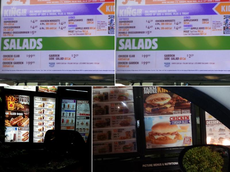 Burger King Menu