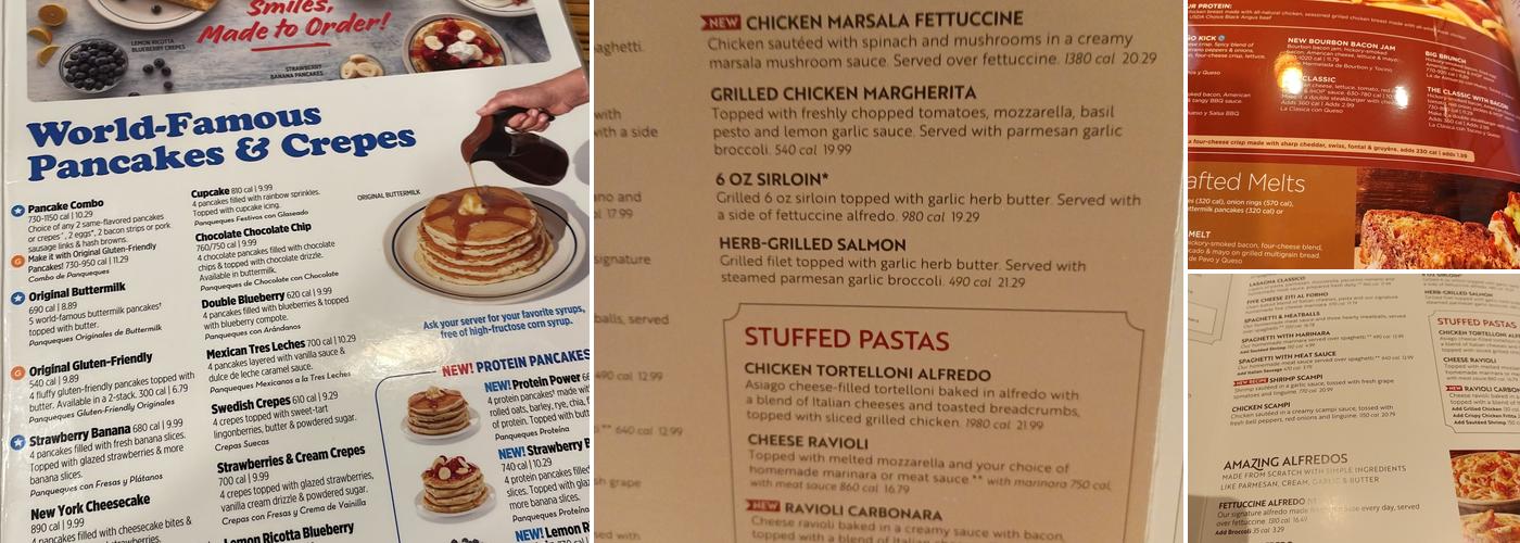 IHOP Menu