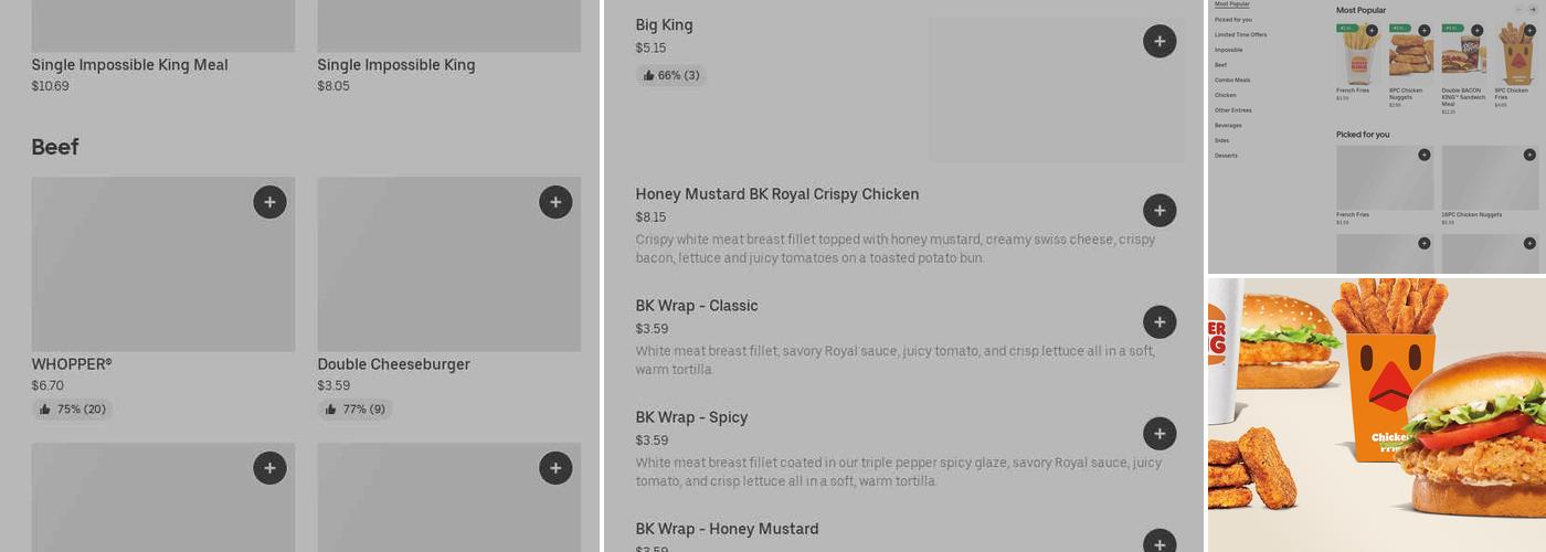 Burger King Menu