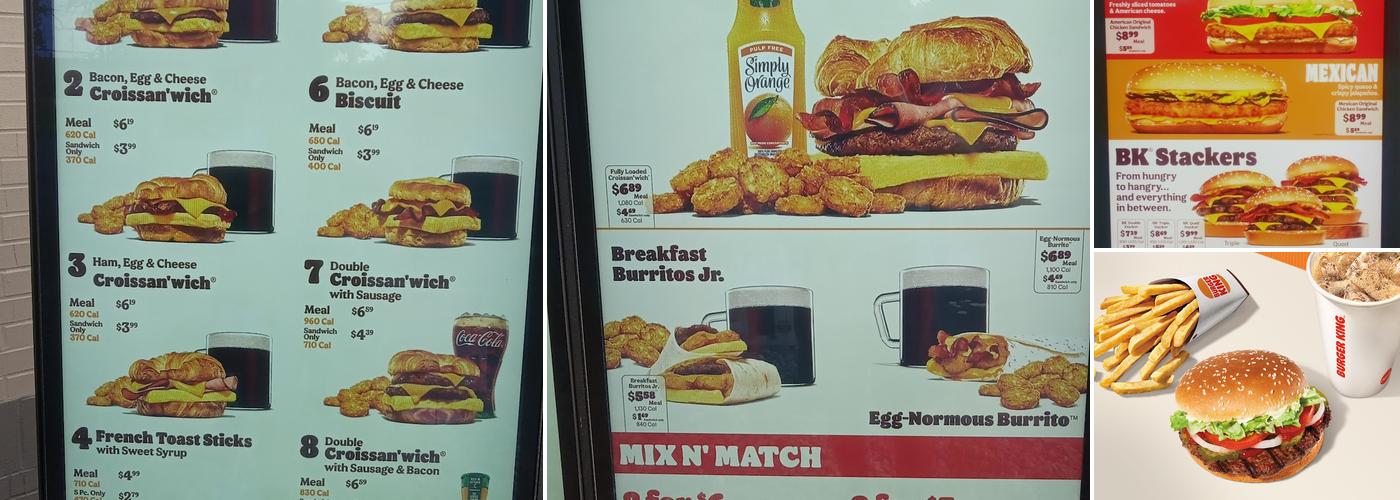 Burger King Menu