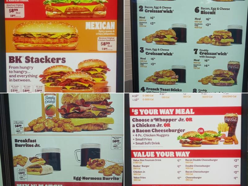 Burger King Menu