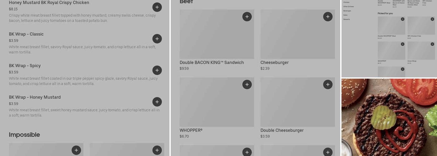Burger King Menu