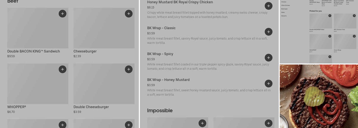 Burger King Menu