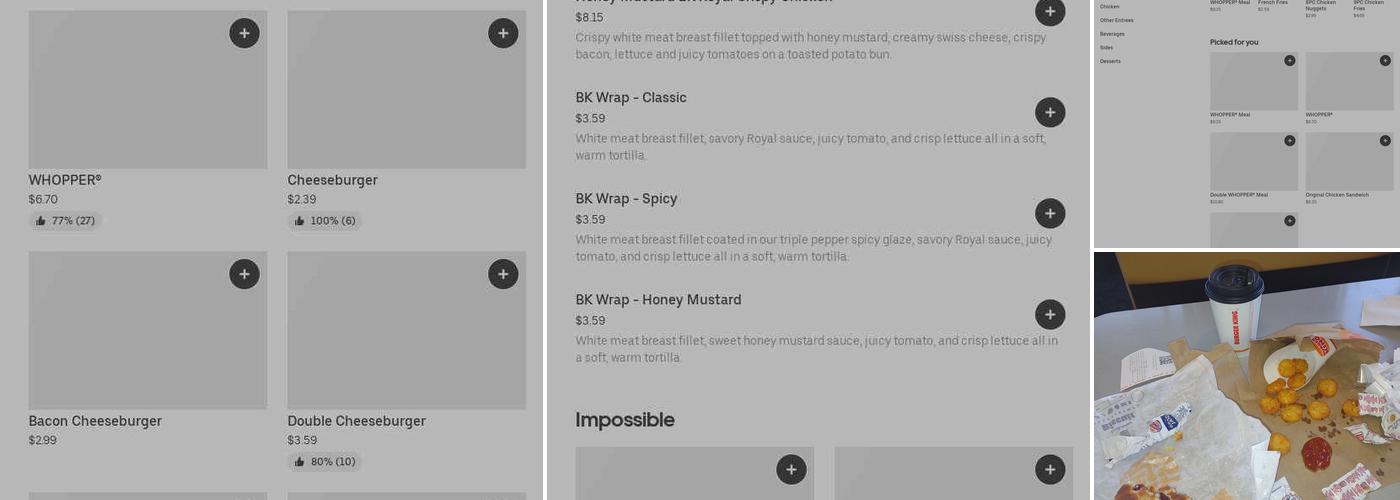 Burger King Menu
