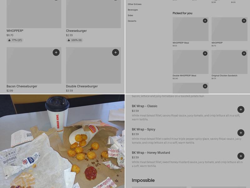 Burger King Menu