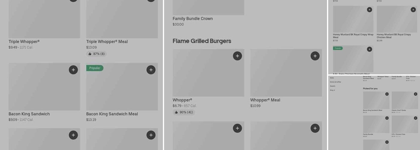 Burger King Menu