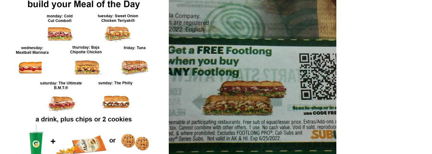 Subway Menu