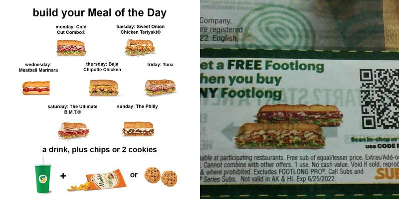 Subway Menu