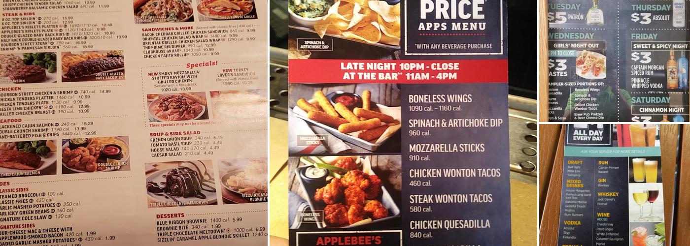 Applebee's Grill + Bar Menu