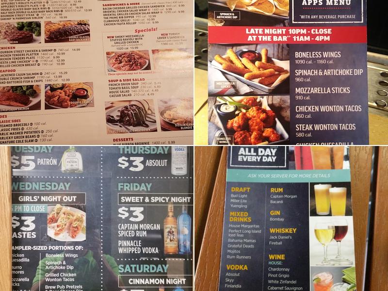 Applebee's Grill + Bar Menu