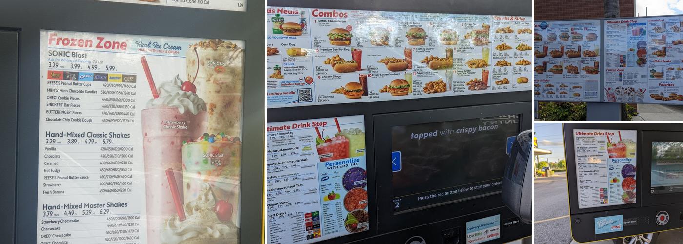 Sonic Drive-In Menu