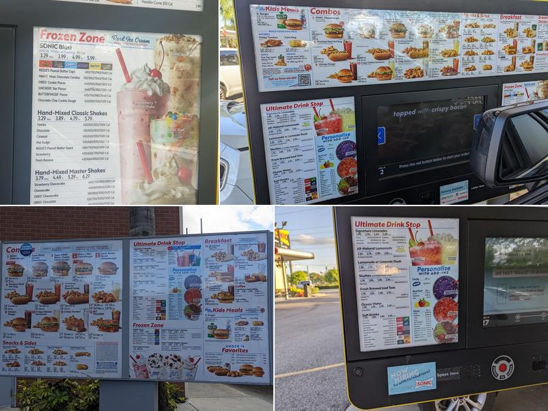 Sonic Drive-In Menu
