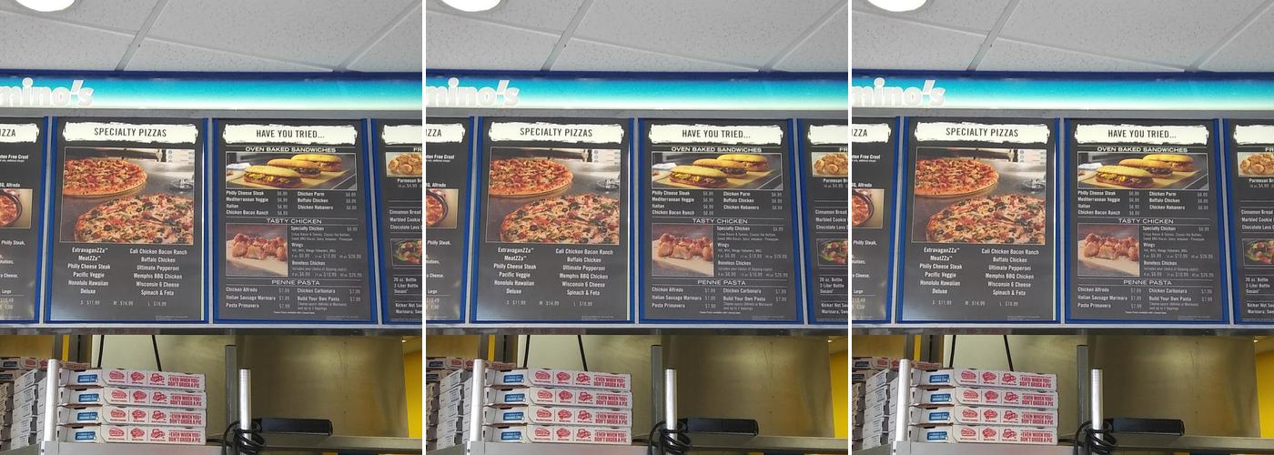 Domino's Pizza Menu