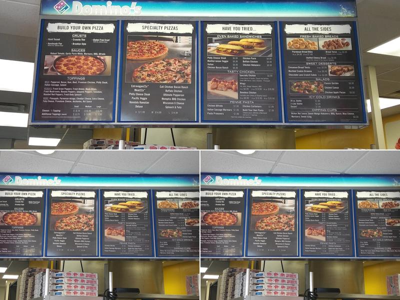 Domino's Pizza Menu