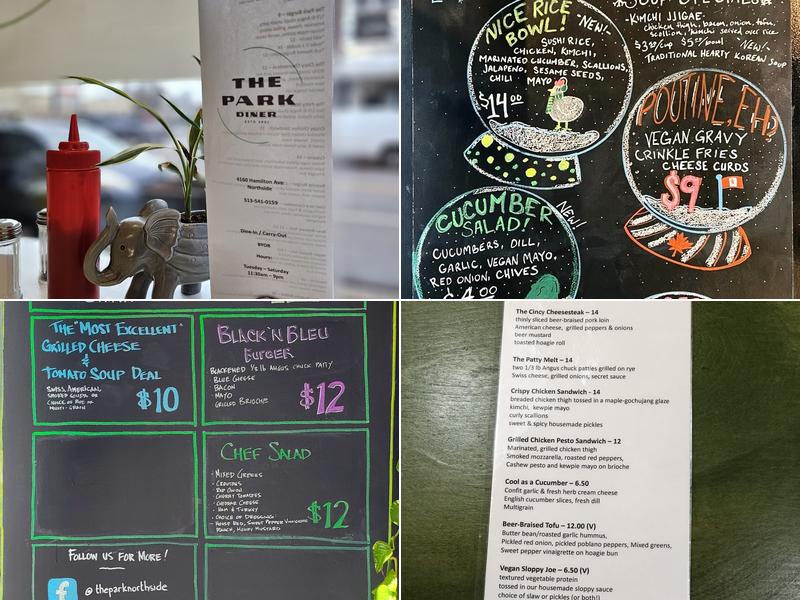 The Park Diner - Northside Menu