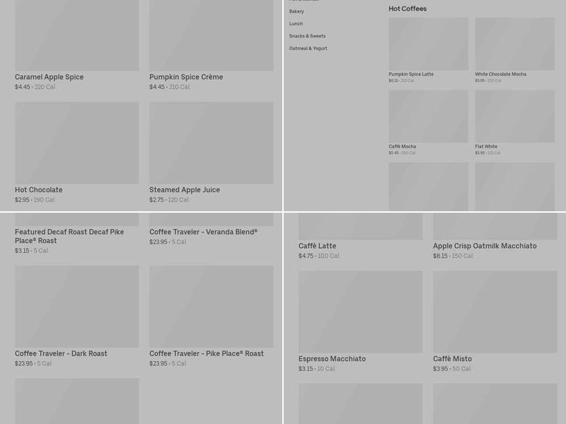 Starbucks Menu