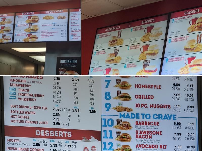 Wendy's Menu